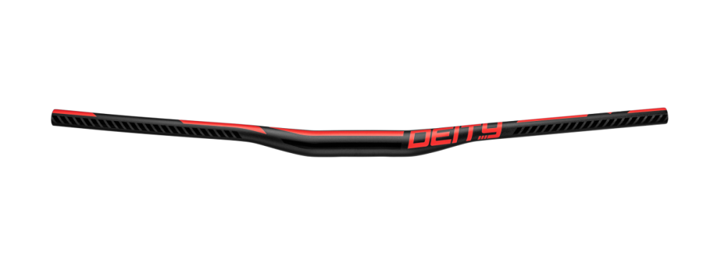 Deity Ridgeline Lenker, 800 mm, 15 mm Rise, 35 mm Lenkerklemmung. Black / Red.