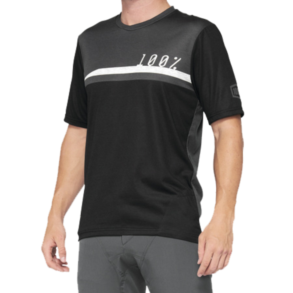 100percent Jersey Airmatic schwarz-charcoal L