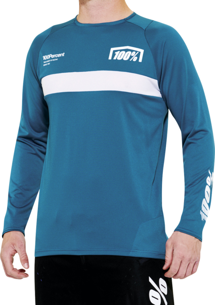 100percent R-CORE Long Sleeve Jersey Gulf M