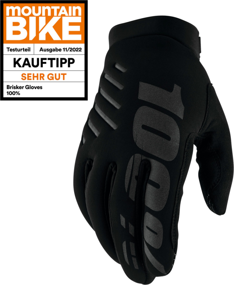 100percent Brisker Youth Gloves - Black S