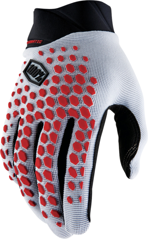 100percent Geomatic Gloves grey-racer red L