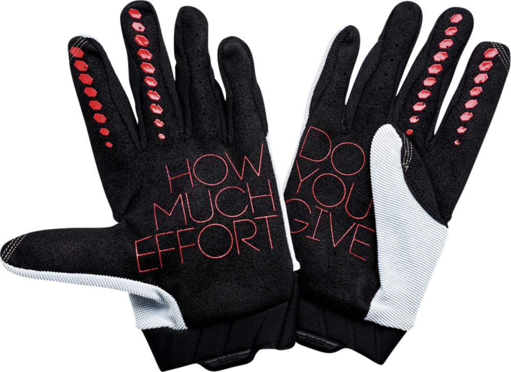 100percent Geomatic Gloves grey-racer red L