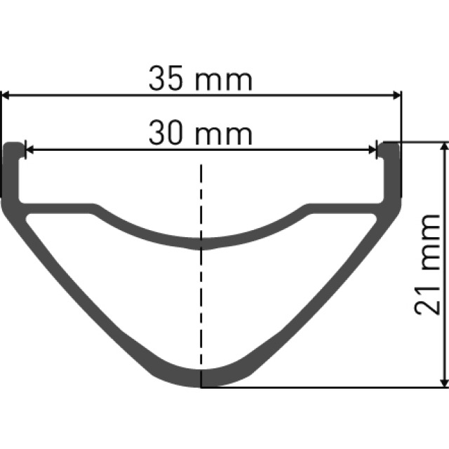 DT Swiss Felge XM 481 29 Disc 32 Loch, schwarz, 525g 30mm incl. Nippel
