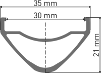 DT Swiss HX 1700 SPLINE Laufrad 27.5" IS 30 110/15mm