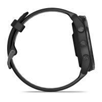 Garmin Forerunner® 965, Schwarz/Carbongrau DLC Titan mit Silikon-Wechselarmband 22 mm Schwarz/Hellgrau