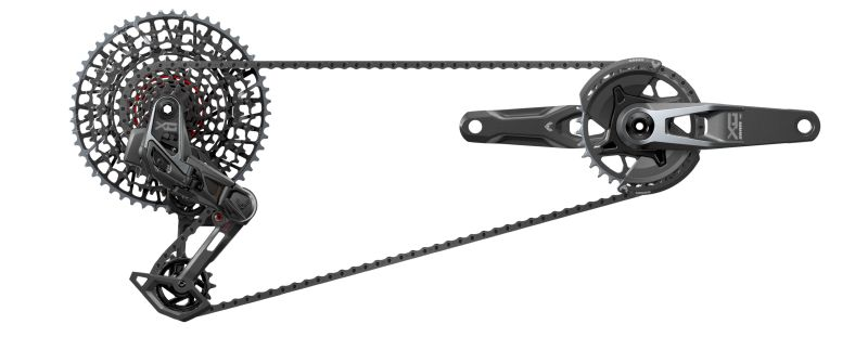 SRAM X0 Eagle T-Type AXS Groupset 165 32Z, RD, Controller, Kette, Kassette