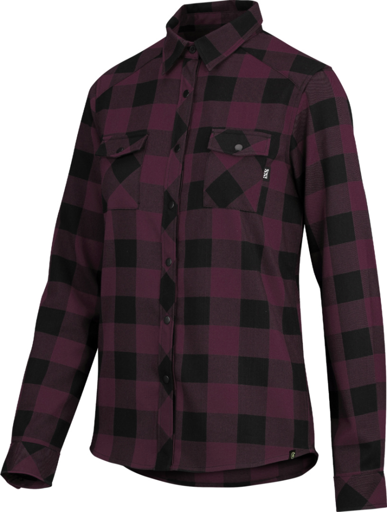 IXS Women's Carve Digger Shirt raisin-schwarz 42