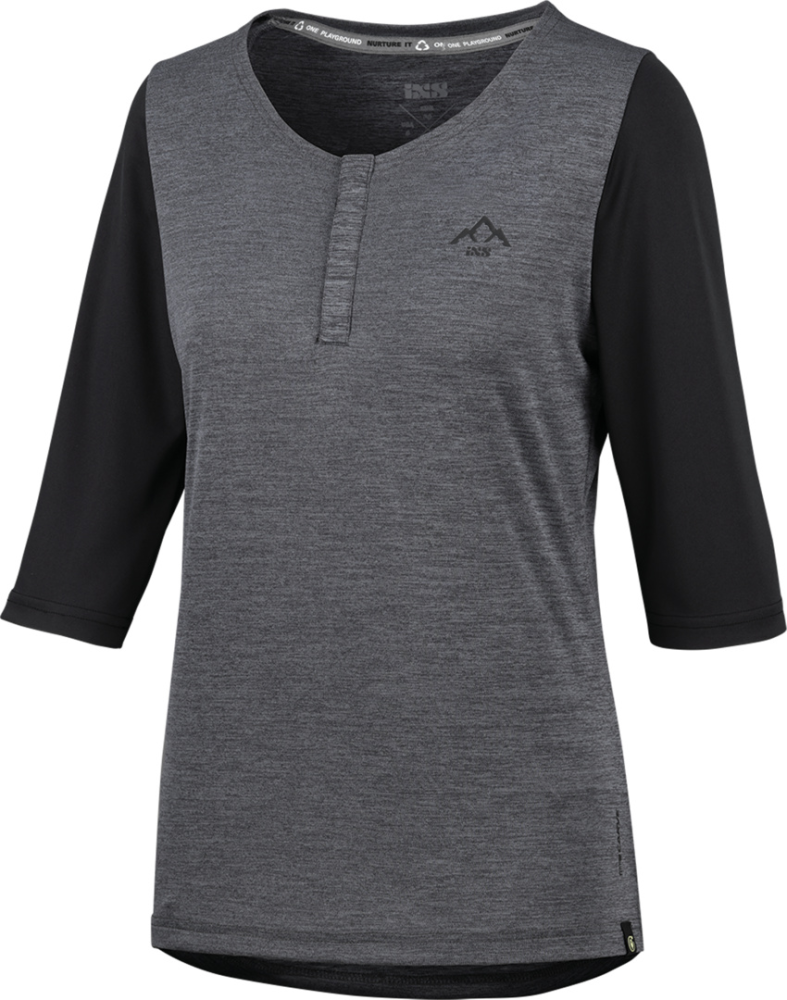 IXS Women's Carve X 3/4 Henley graphit-solid schwarz 42
