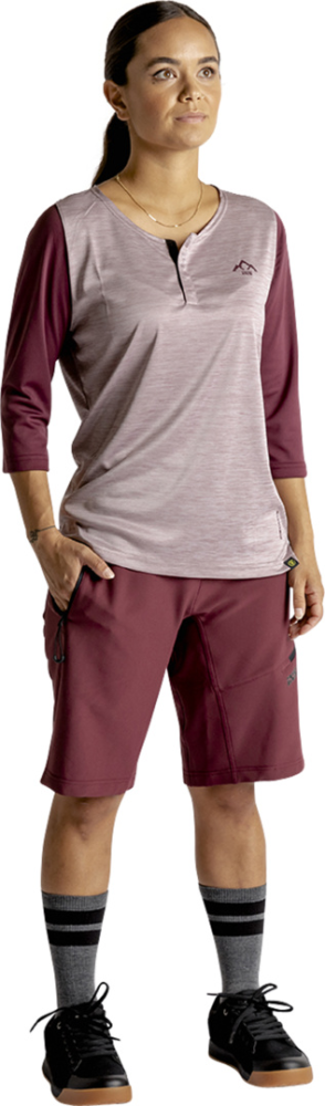 IXS Women's Carve X 3/4 Henley taupe-raisin 44