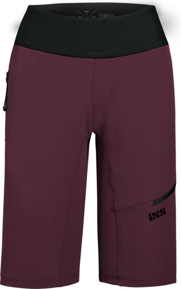 IXS Women' s Carve Hip-Hugger Shorts raisin 40