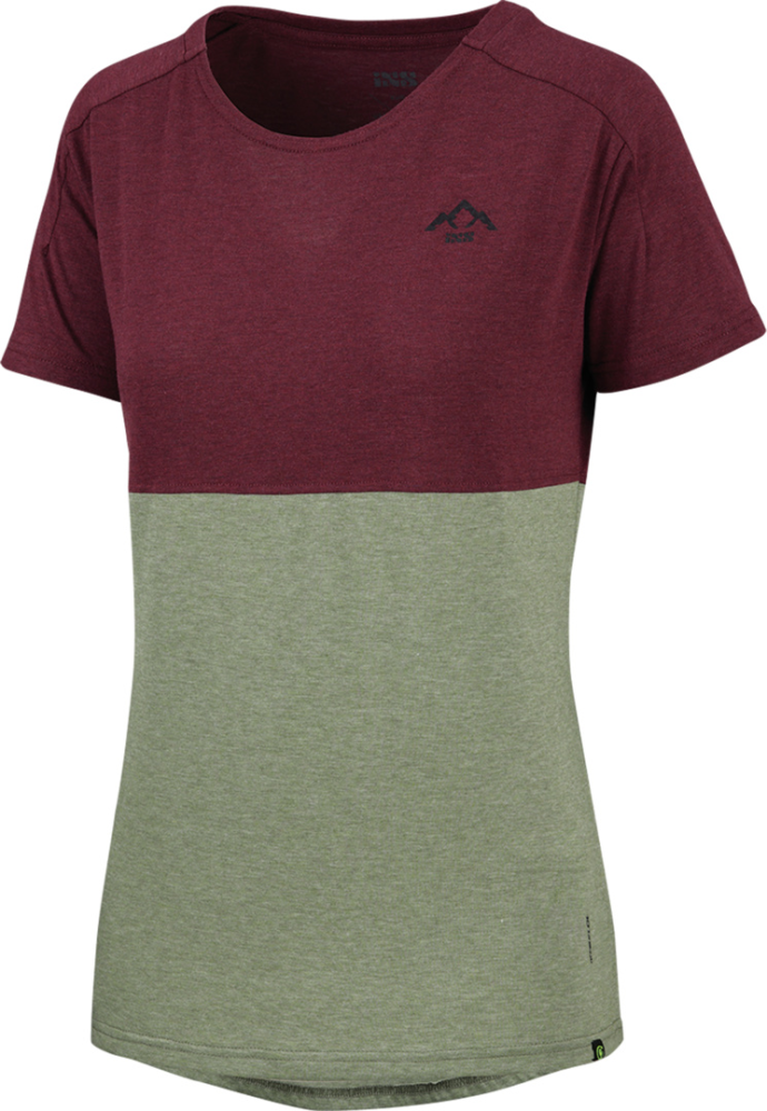 IXS Women's Flow Mountain Tech Tee raisin-olive 40