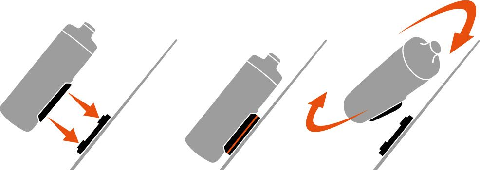 Fidlock TWIST Trinkflasche 600 ml, Set (mit Bottle Connector und Bike Base). Black.