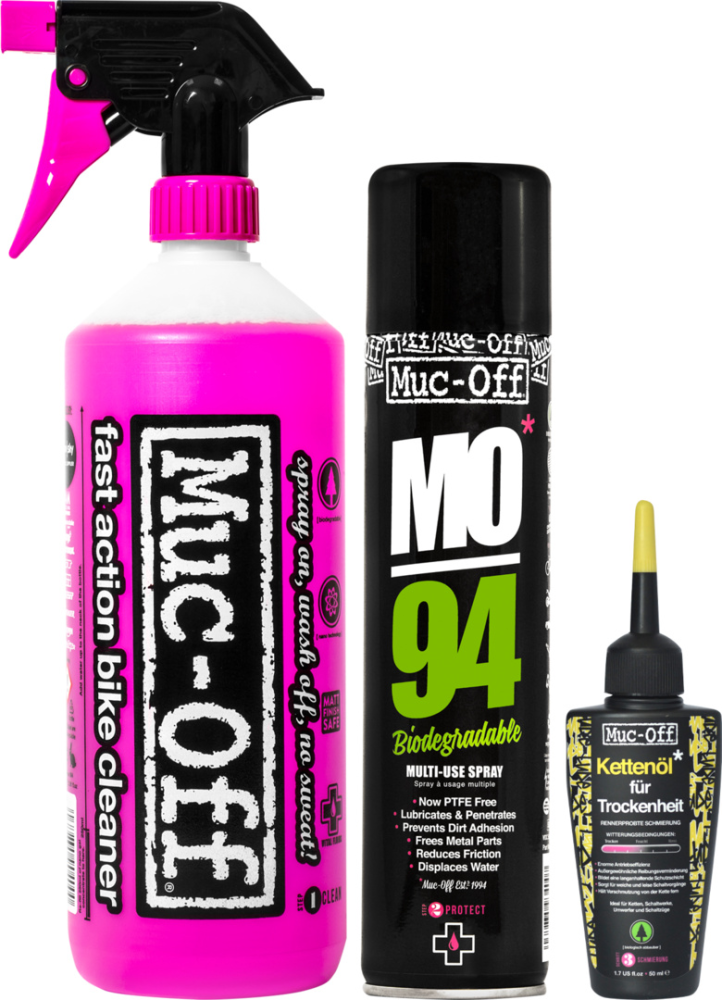 Muc-Off Wash, Protect and Dry Lube Kit