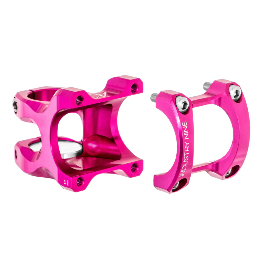INDUSTRY NINE A35 Stem - Pink Body - Pink Faceplate - 32mm - Steel Bolts