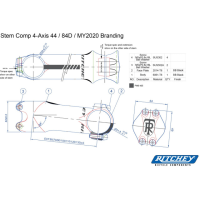 Ritchey Vorbau New Comp 4-Axis 100mm, BB black 31.8mm 6°/84°