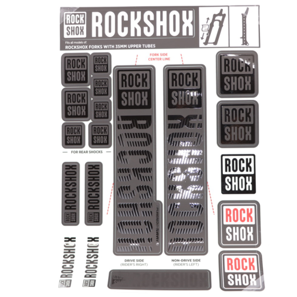 RockShox Fork Decal Kit, 35mm Forks MY18 stealth