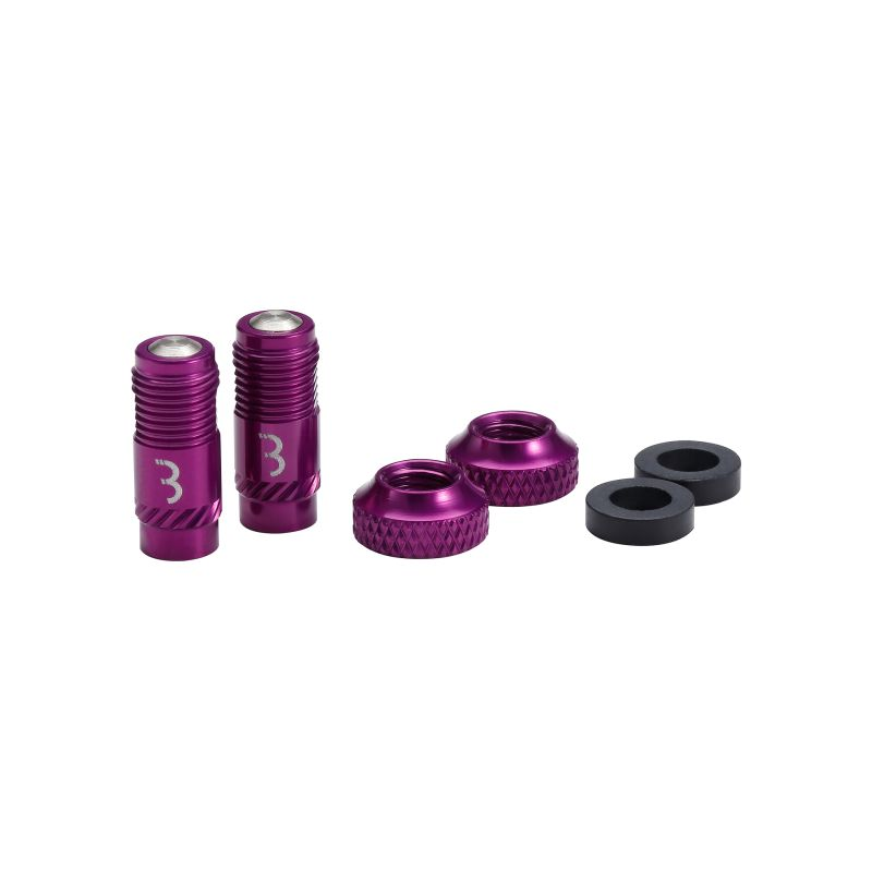 BBB Presta CoreCap purple, Schrader Pumpe kompatibel +300% Airflow