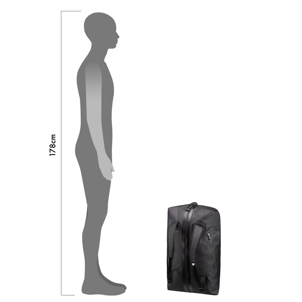 Ortlieb Duffle Metrosphere 60 L black embossed