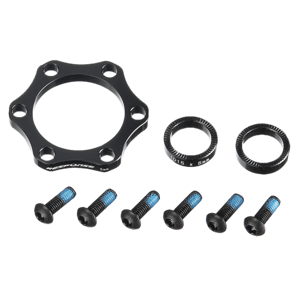 Bremsscheiben Adapter, BOOST Alu 6061, OD20mm ID15mm 5mm 2Stk + 5mm disc spacer black