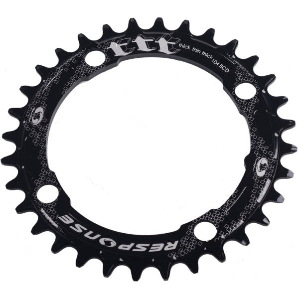 Kettenblatt, BCD104 T32 Alu 7075 CNC 10/11 Speed - Thick Thin Thick black