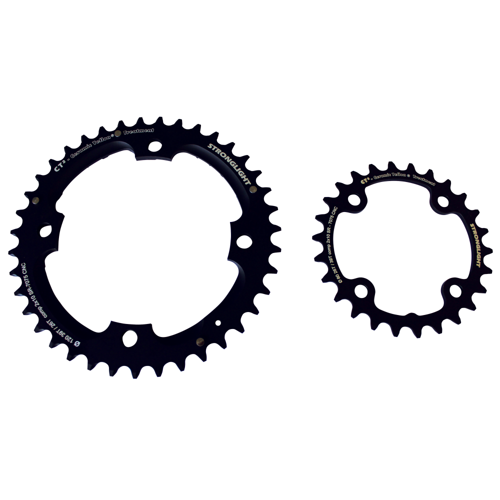 SRAM Kettenblatt, 2x10, 120,CT2 39(26), black, CSA, 4 arms