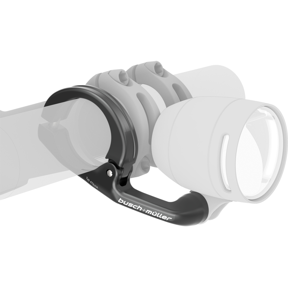 Busch & Müller Scheinwerferhalter, 25.4/31.8mm, einarmig Aluminium 470LHA25/31