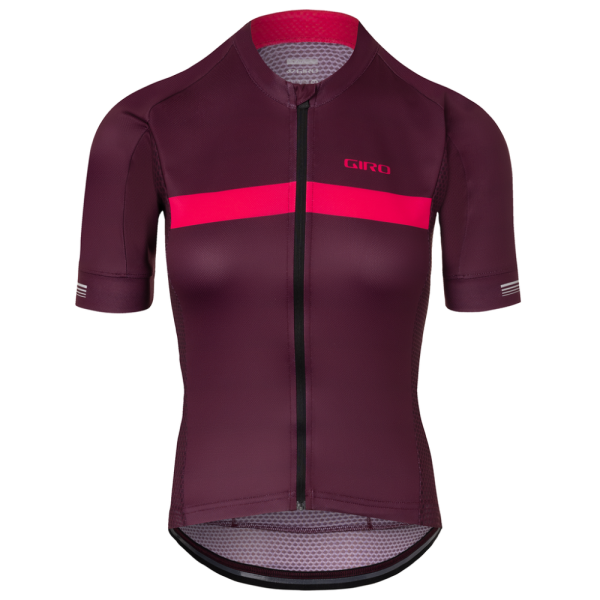 Giro W Chrono Jersey, dark cherry/raspberry stripe, X