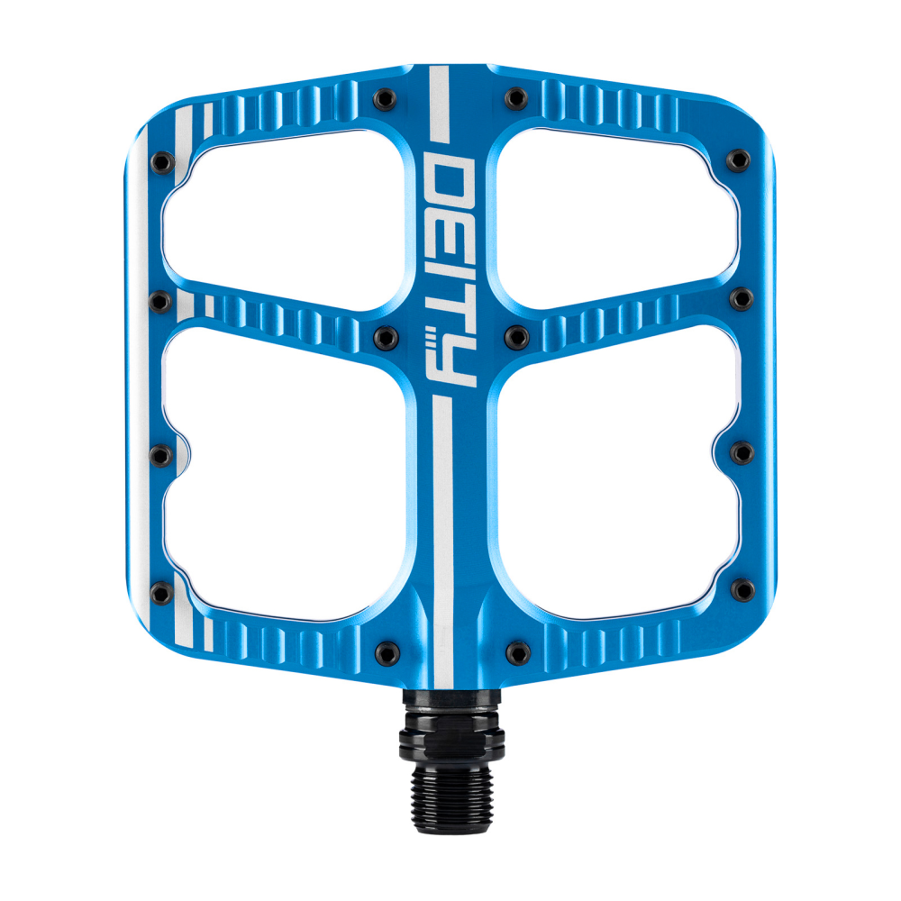 Deity Flat Trak Pedale. Blue.
