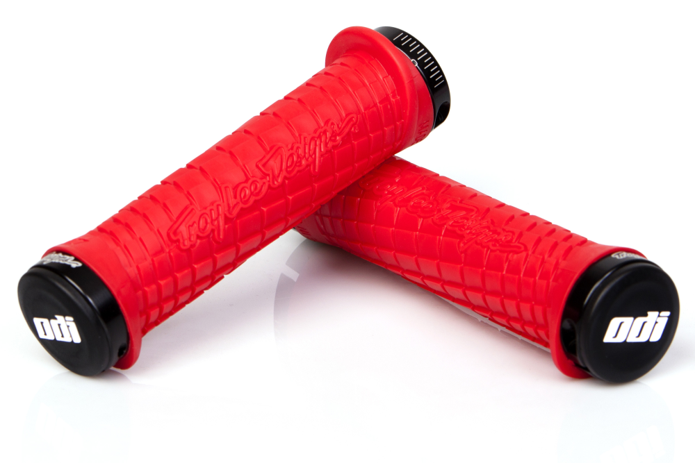 ODI Troy Lee Design Lock-On Griff. Red/Black.