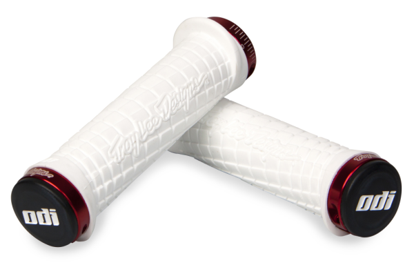 ODI Troy Lee Design Lock-On Griff. White/Red.