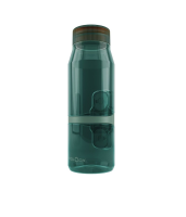 Fidlock TWIST Trinkflasche 700 ml Life, Set (mit Bottle Connector, mit Bike Base). Clear Dark Green.