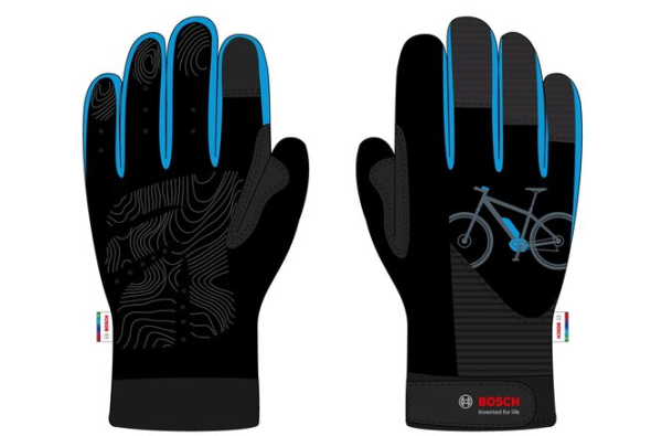 Bosch eBike Fahrrad-Handschuh schwarz/blau