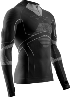 X-BIONIC Men Energy Accumulator Light Shirt LS 1/2 ZIP X black/light grey