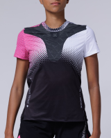 X-BIONIC Women CoreFusion Run Shirt SH SL dot fade/neo pink/white