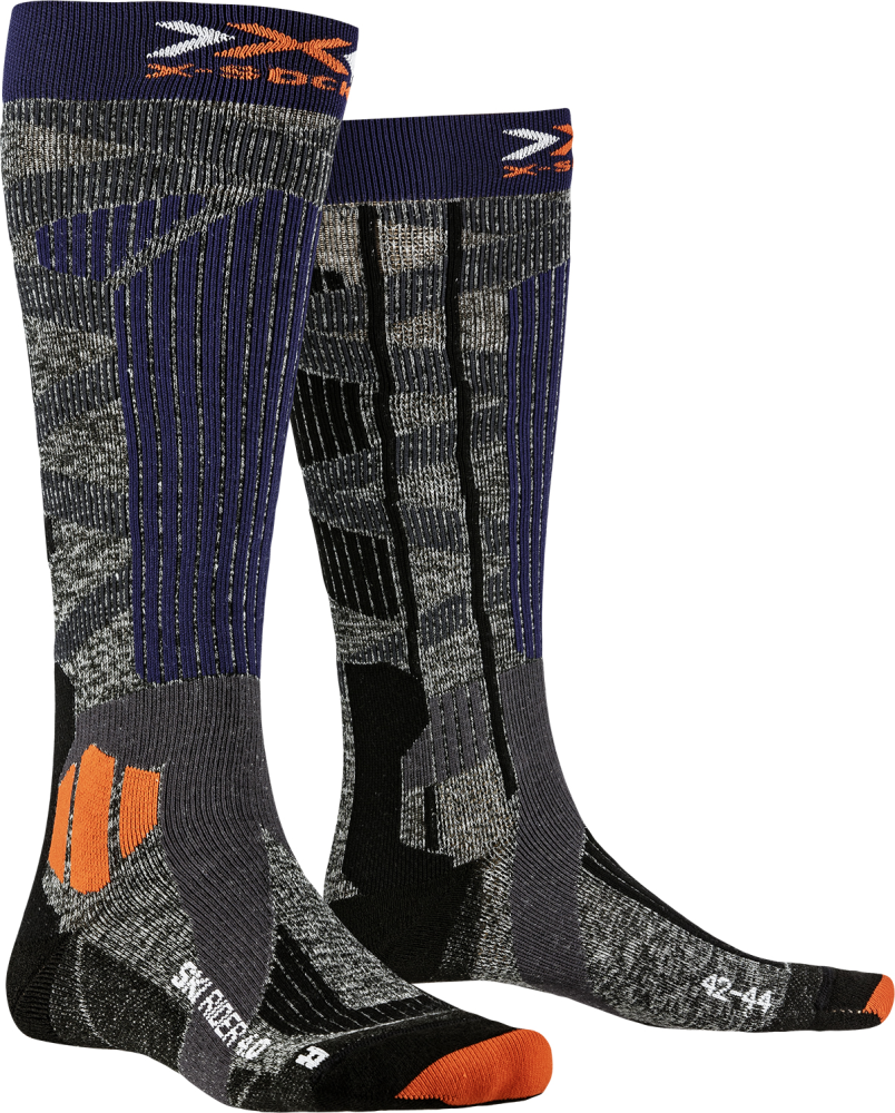X-SOCKS Ski Rider 4.0 stone grey/melange blue